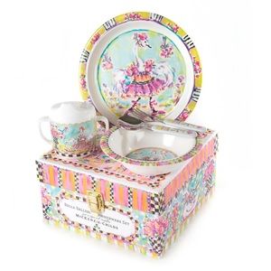 Mackenzie Childs Bella Ballerina Toddler Dinnerware Set New